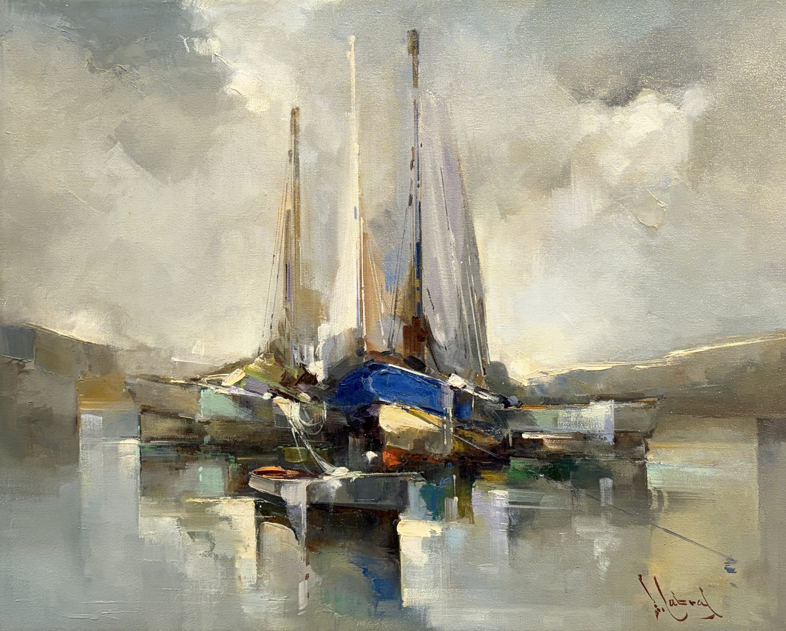 40x50 cm Tiempo de viejos barcos