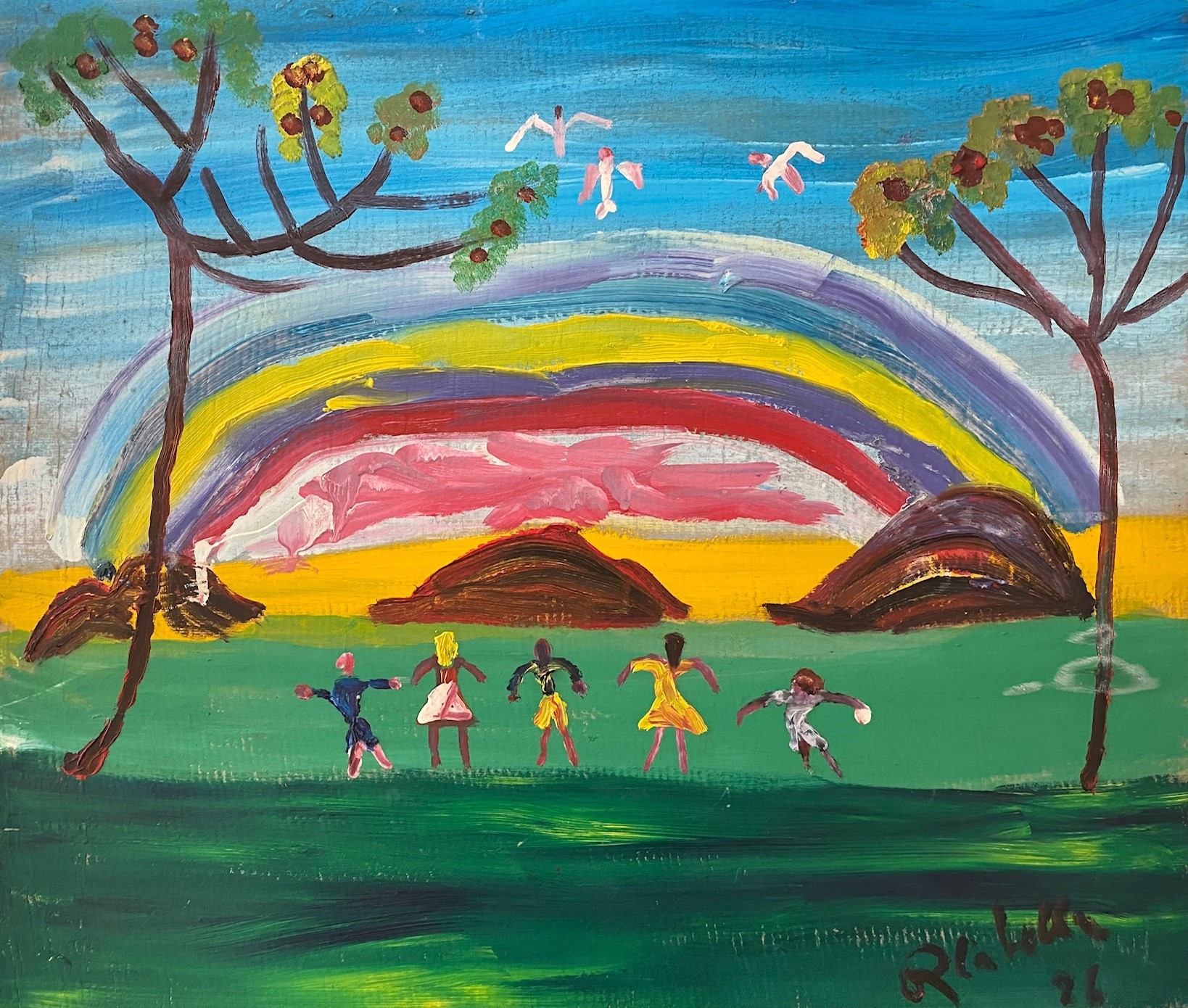 43-Niños y arcoiris 54x46