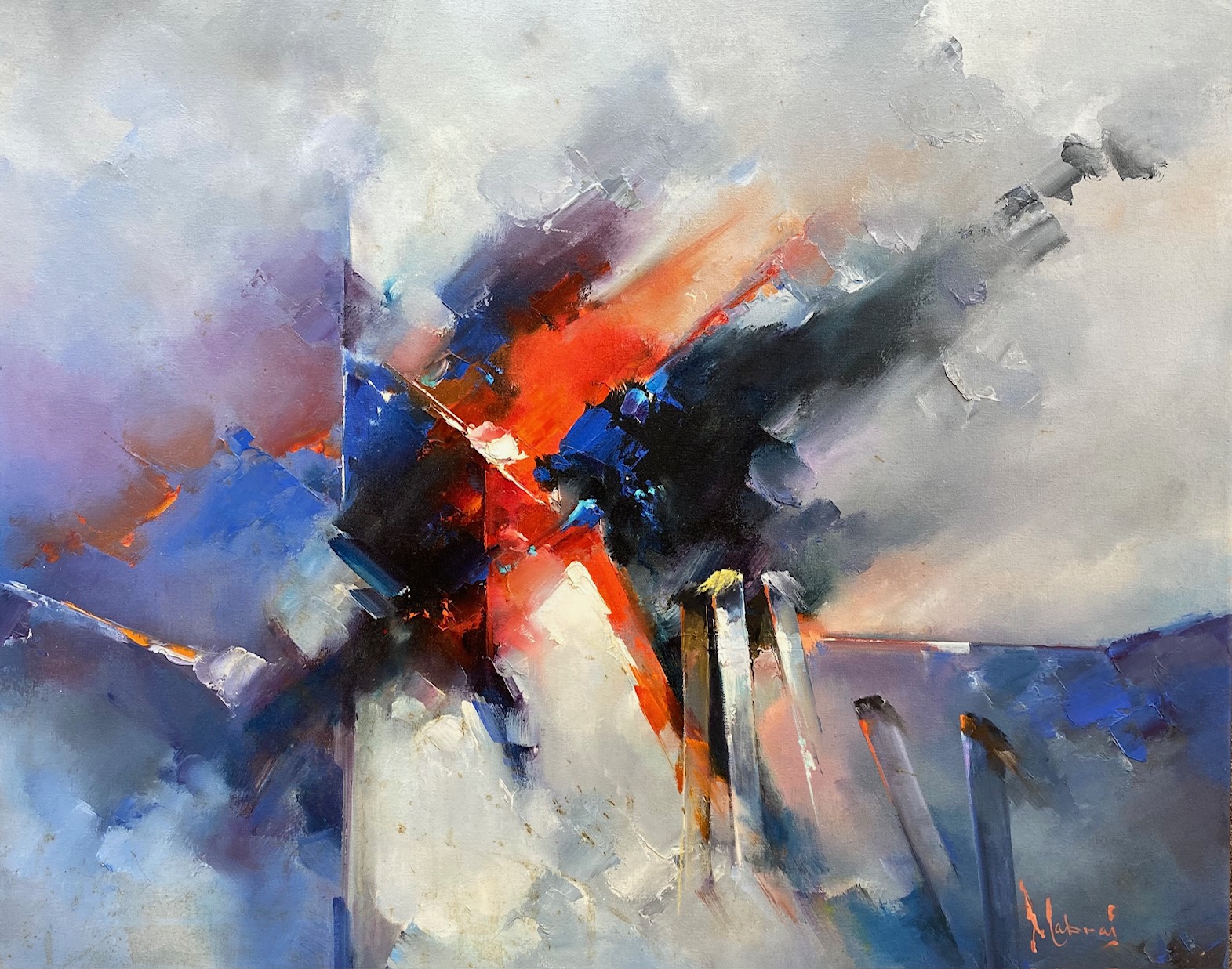 El rojo es su destino 60x75 cm